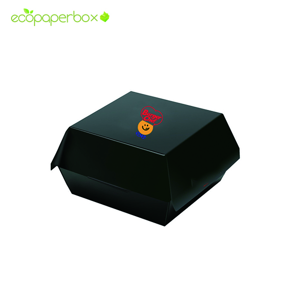 Custom Black Cardboard Burger Box from China 