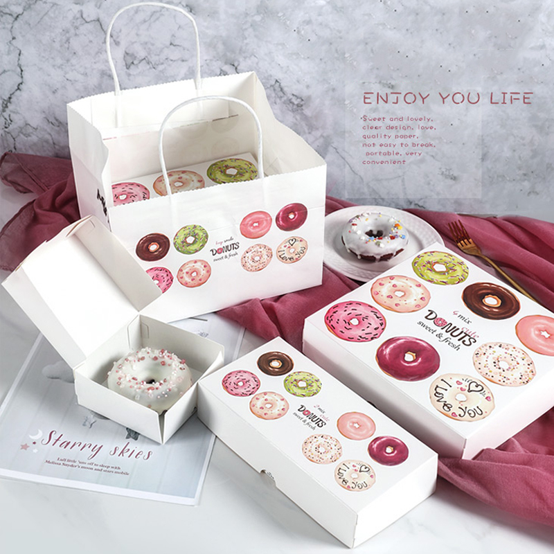 Custom donuts pink boxes doughnut boxes packaging supplier