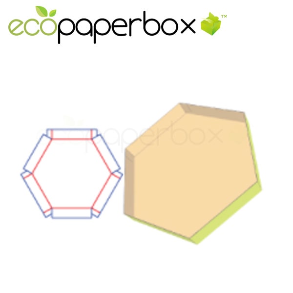 Custom six corner style tray abnormal packaging box design ECOSD00086-D020