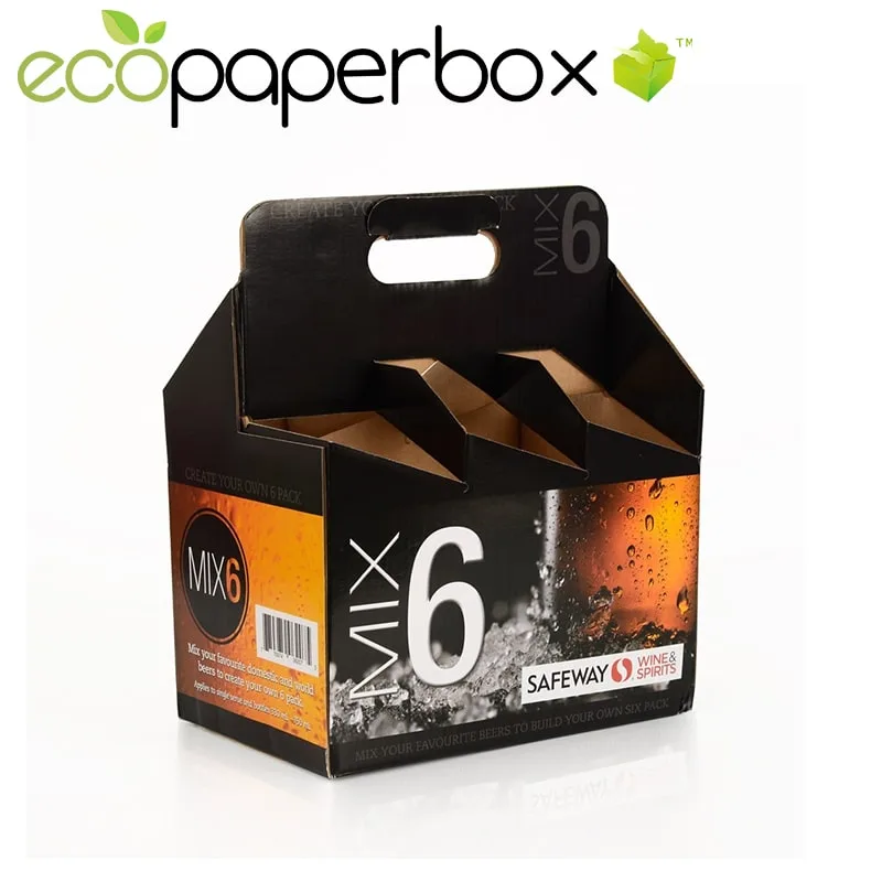 Corrugated Cardboard Beer Carriers 6 Pack and 4 Pack Bottle Holder
