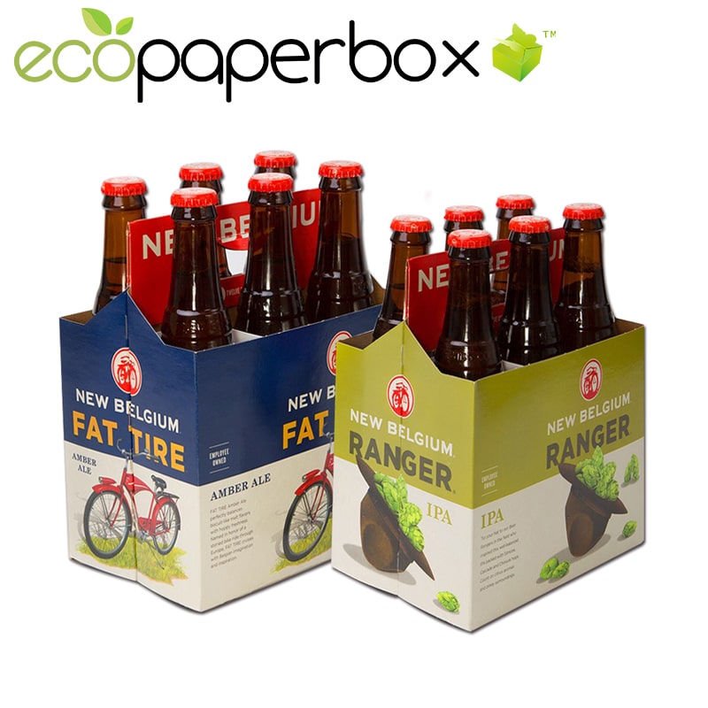 Custom Printed bottle carrier cardboard corrugated bo with handle